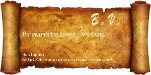Braunsteiner Vitus névjegykártya